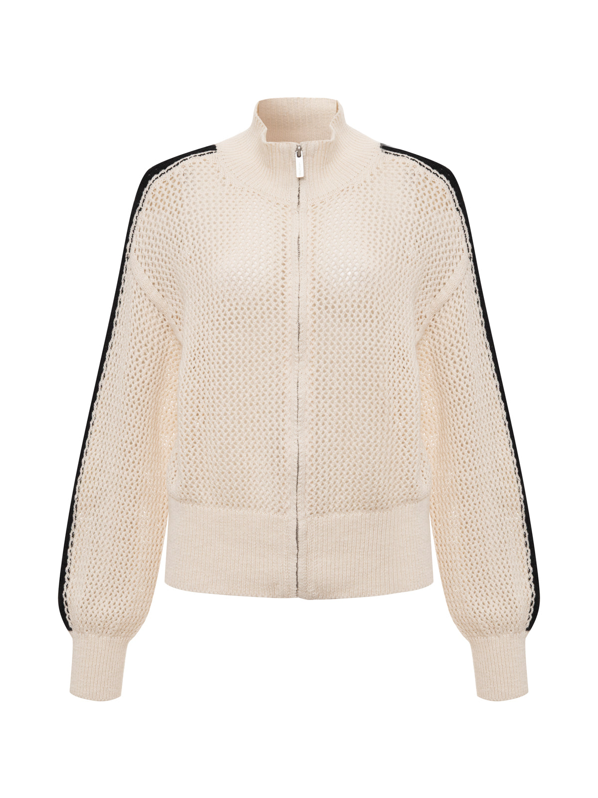 Open Stitch Track Jacket Collagen/Black | Sanctuary Clothing