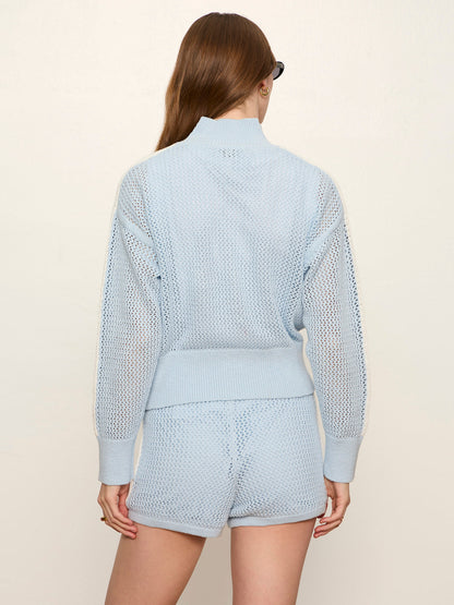 OPEN STITCH TRACK JACKET BLUE AURA W/ CHALK | Sanctuary Clothing