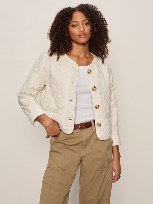 CRAFTED COCO JACKET COLLAGEN STRIPE | Sanctuary Clothing