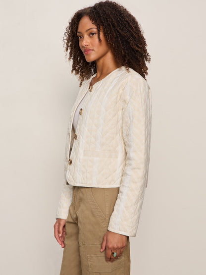 CRAFTED COCO JACKET COLLAGEN STRIPE | Sanctuary Clothing