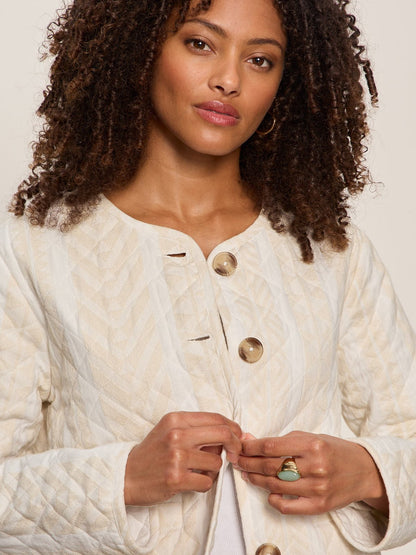 CRAFTED COCO JACKET COLLAGEN STRIPE | Sanctuary Clothing