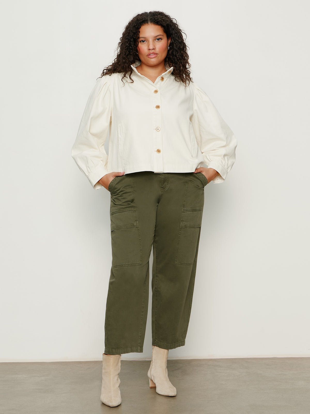 Charlotte Twill Jacket Collagen Extended Sizing | Sanctuary Clothing