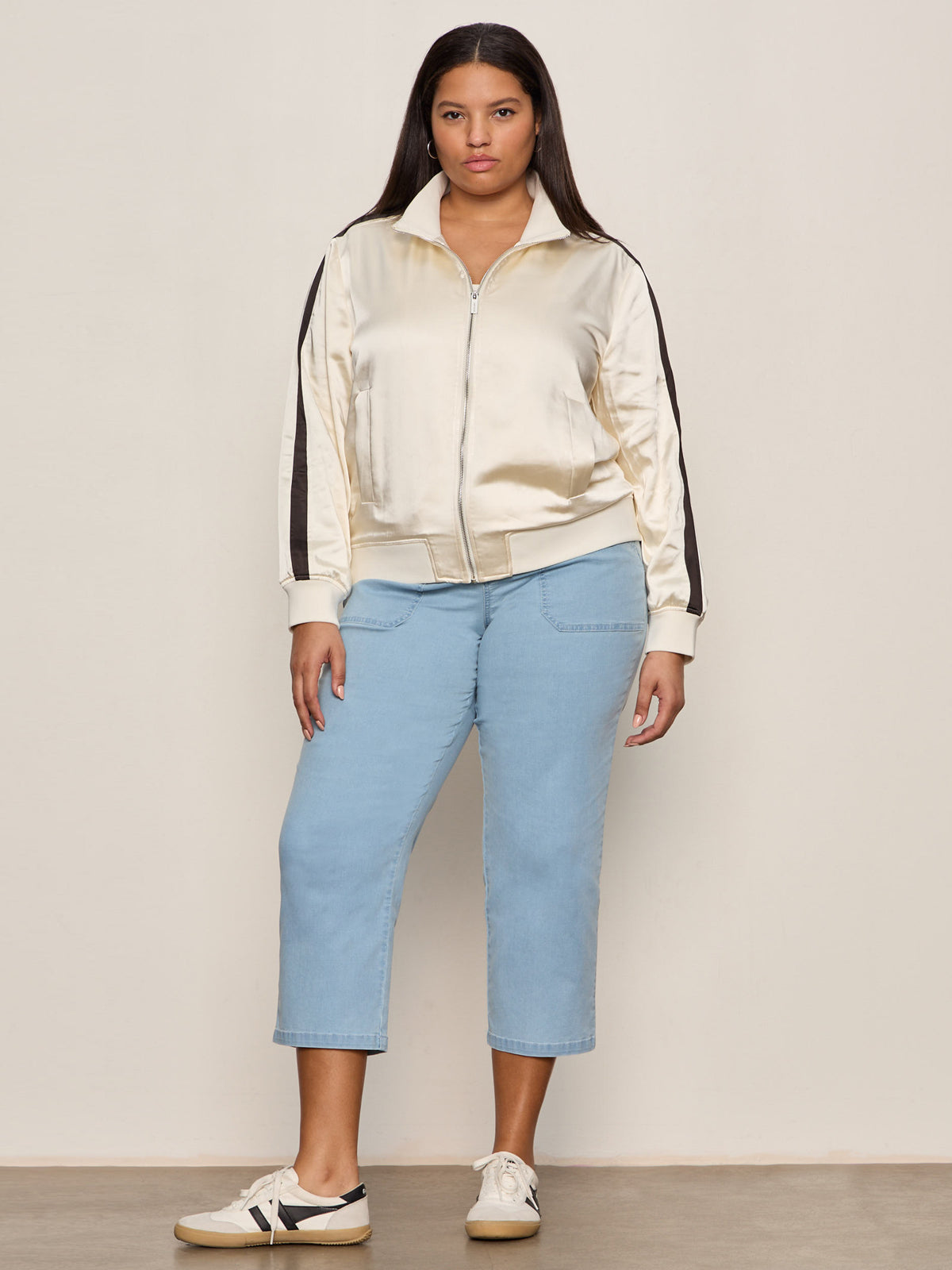 Satin Track Jacket Collagen Extended Sizing | Sanctuary Clothing