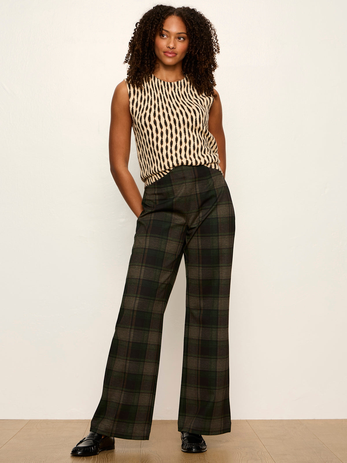 Relay Pull On Pant Kalamata Plaid | Sanctuary Clothing