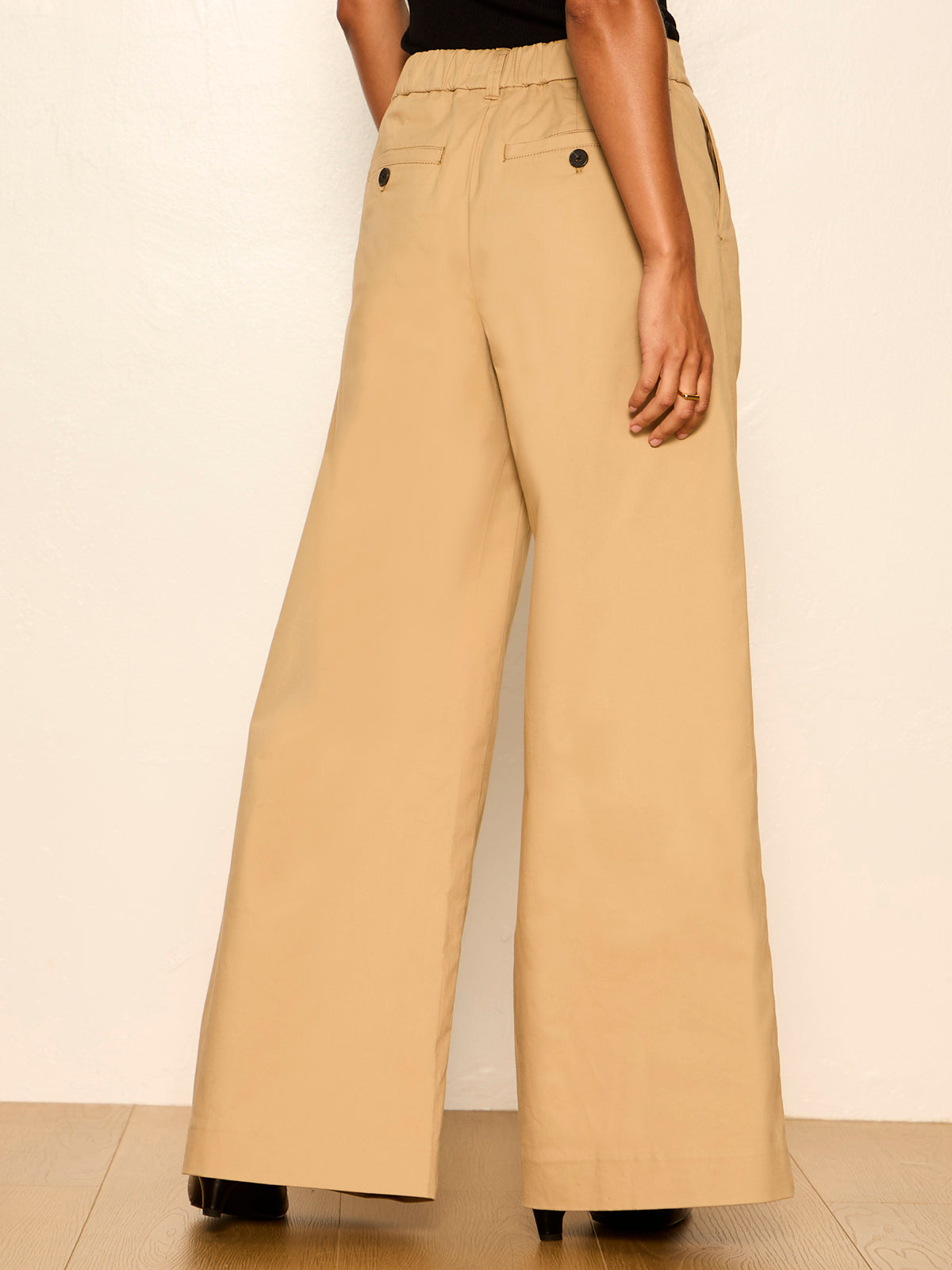 REESE WIDE LEG TROUSER KHAKI | Sanctuary Clothing