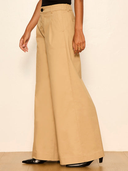 REESE WIDE LEG TROUSER KHAKI | Sanctuary Clothing