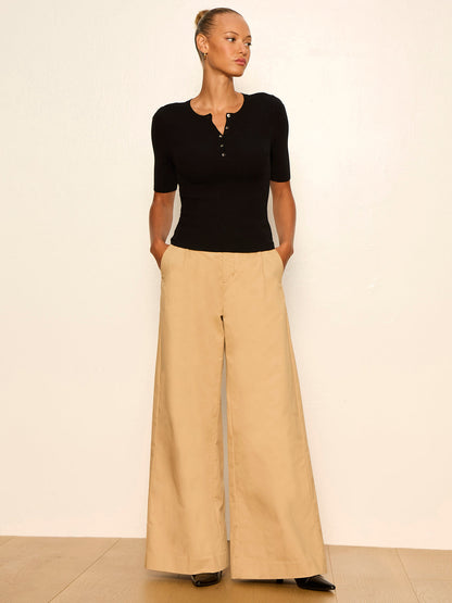 REESE WIDE LEG TROUSER KHAKI | Sanctuary Clothing