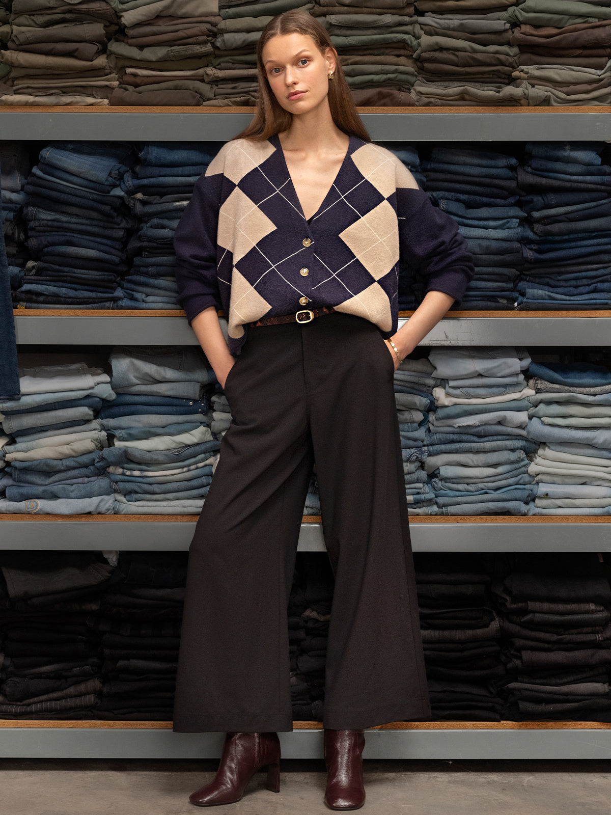 REESE WIDE LEG TROUSER BLACK | Sanctuary Clothing