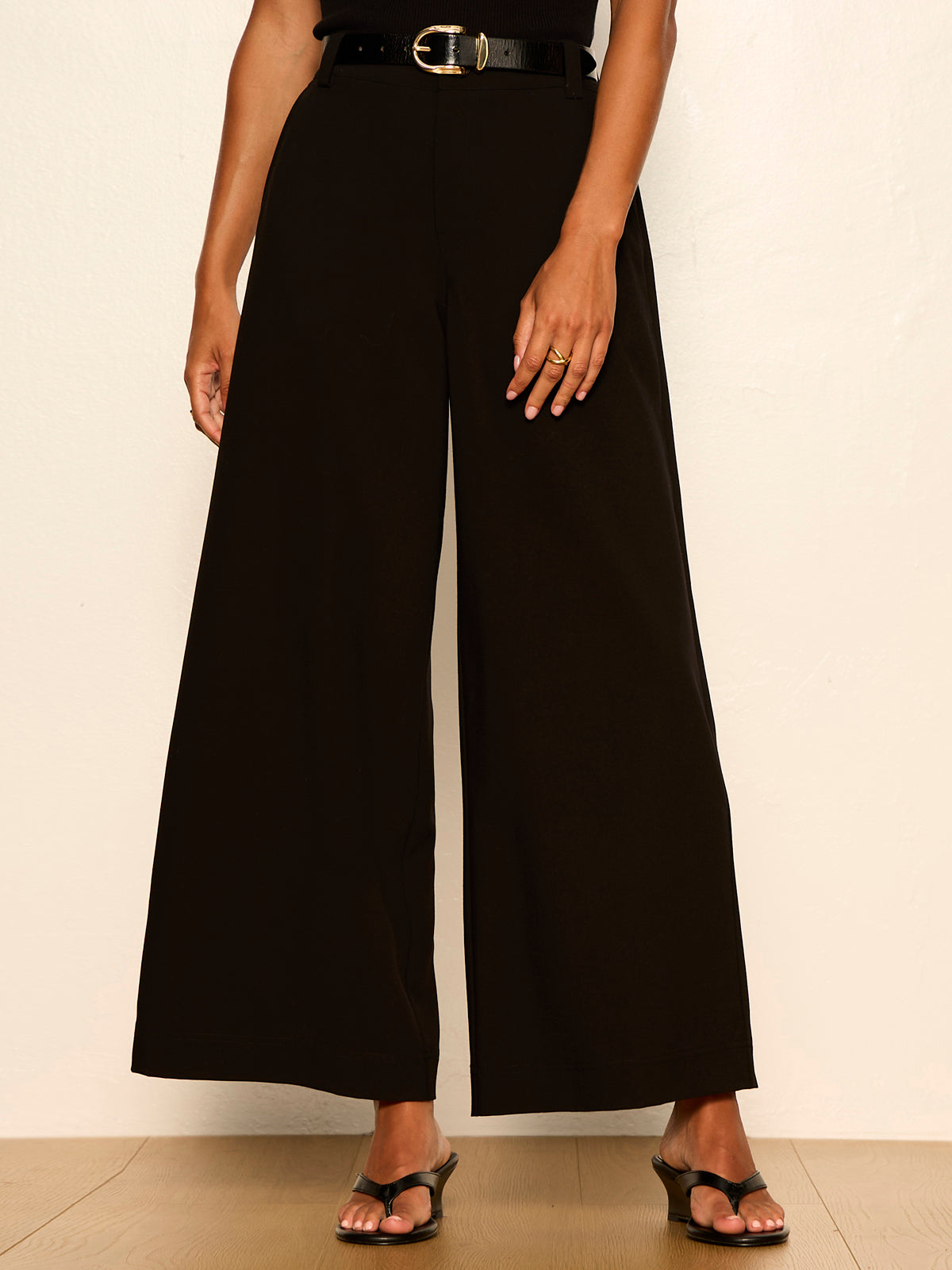 REESE WIDE LEG TROUSER BLACK | Sanctuary Clothing