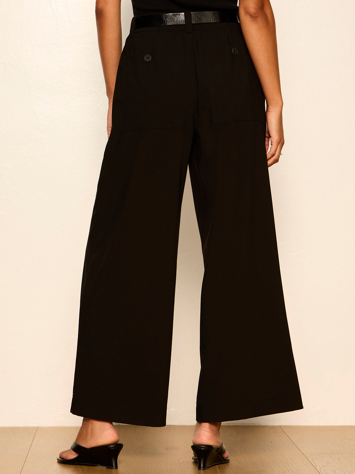 REESE WIDE LEG TROUSER BLACK | Sanctuary Clothing