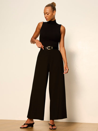 REESE WIDE LEG TROUSER BLACK | Sanctuary Clothing