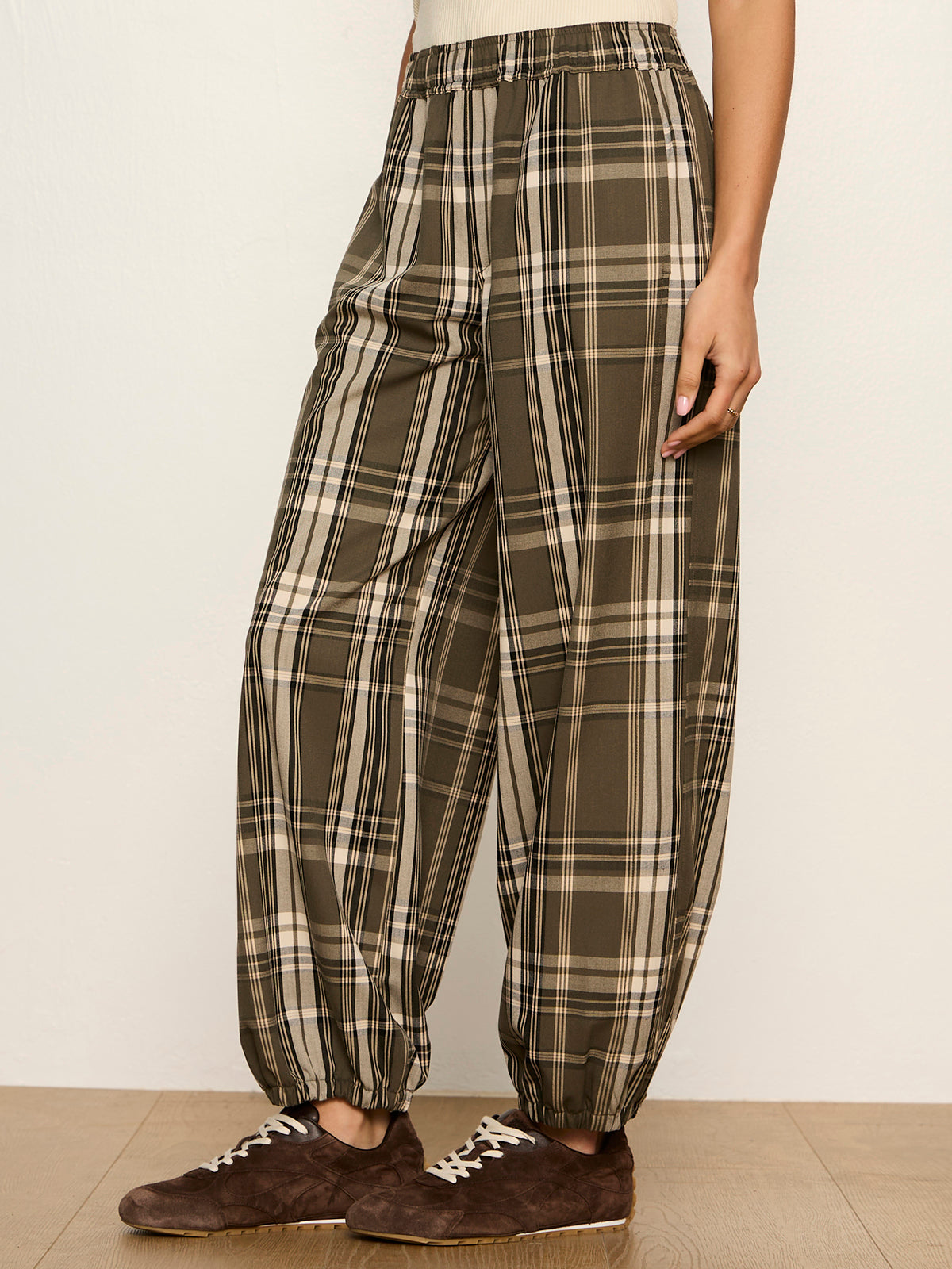 Micro Balloon Pant Linden Plaid | Sanctuary Clothing
