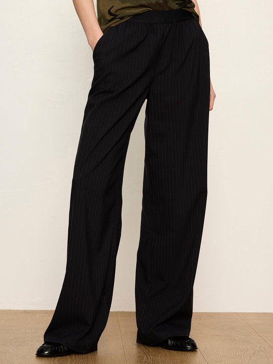 Uplift Pull On Trouser Navy Pinstripe | Sanctuary Clothing