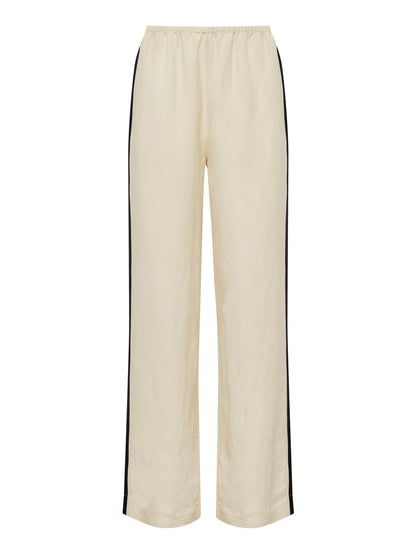 CASUAL TRACK PANT SUMMER SAND / BLACK | Sanctuary Clothing