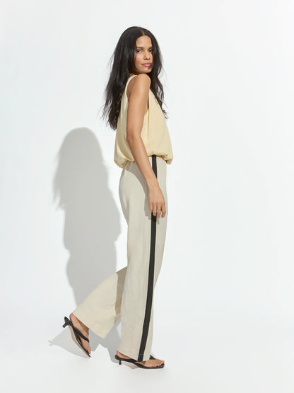 CASUAL TRACK PANT SUMMER SAND / BLACK | Sanctuary Clothing