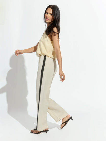 CASUAL TRACK PANT SUMMER SAND / BLACK | Sanctuary Clothing