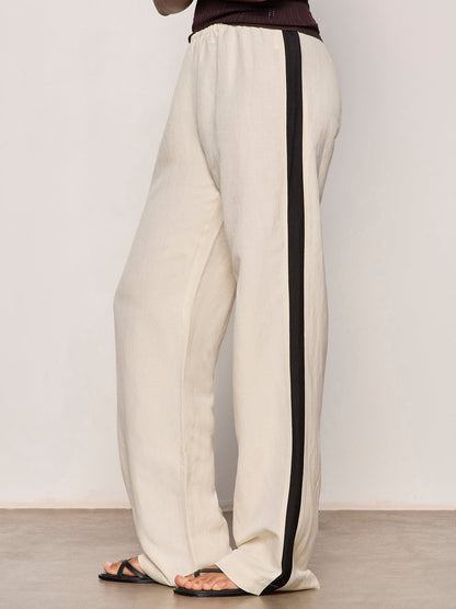 CASUAL TRACK PANT SUMMER SAND / BLACK | Sanctuary Clothing
