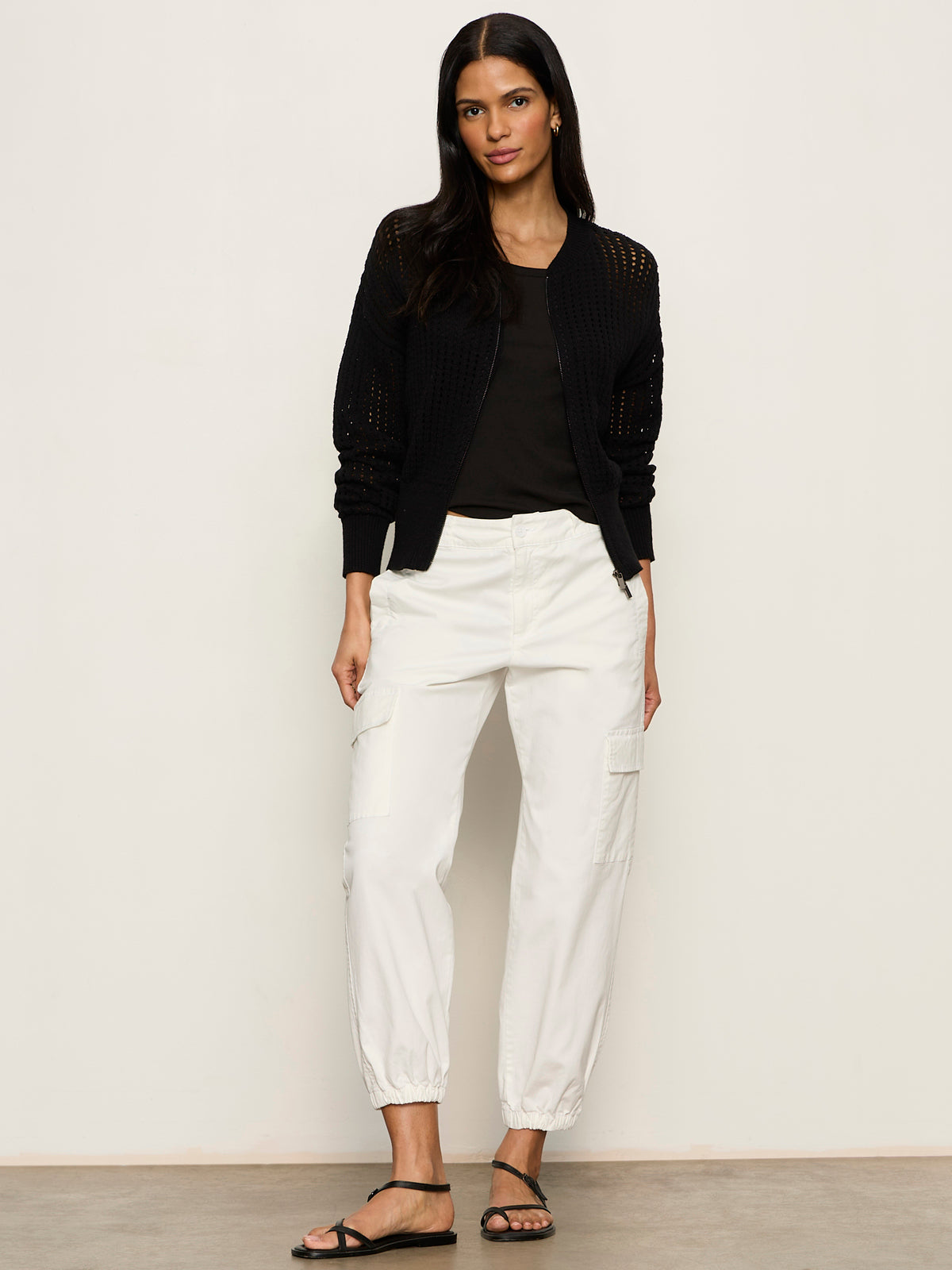 LAGUNA OPENWORK BOMBER BLACK | Sanctuary Clothing
