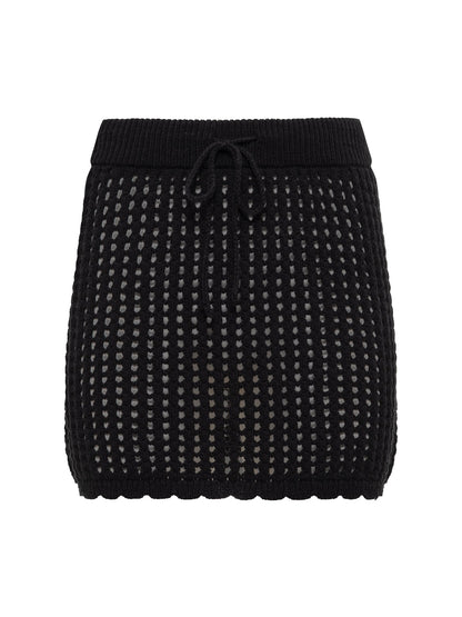 BEACHSIDE CROCHET SKIRT BLACK | Sanctuary Clothing