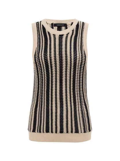 NATURAL STATE HALTER TANK CABANA STRIPE | Sanctuary Clothing