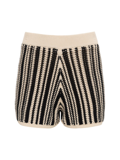 NATURAL STATE OPENWORK SHORT CABANA STRIPE | Sanctuary Clothing