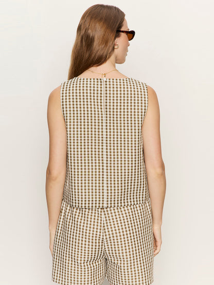 BETTER DAYS GINGHAM SHELL TIMBER/COLLAGEN GINGHAM | Sanctuary Clothing