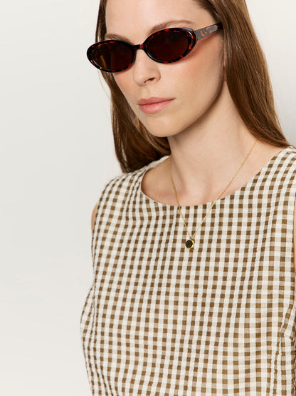 BETTER DAYS GINGHAM SHELL TIMBER/COLLAGEN GINGHAM | Sanctuary Clothing