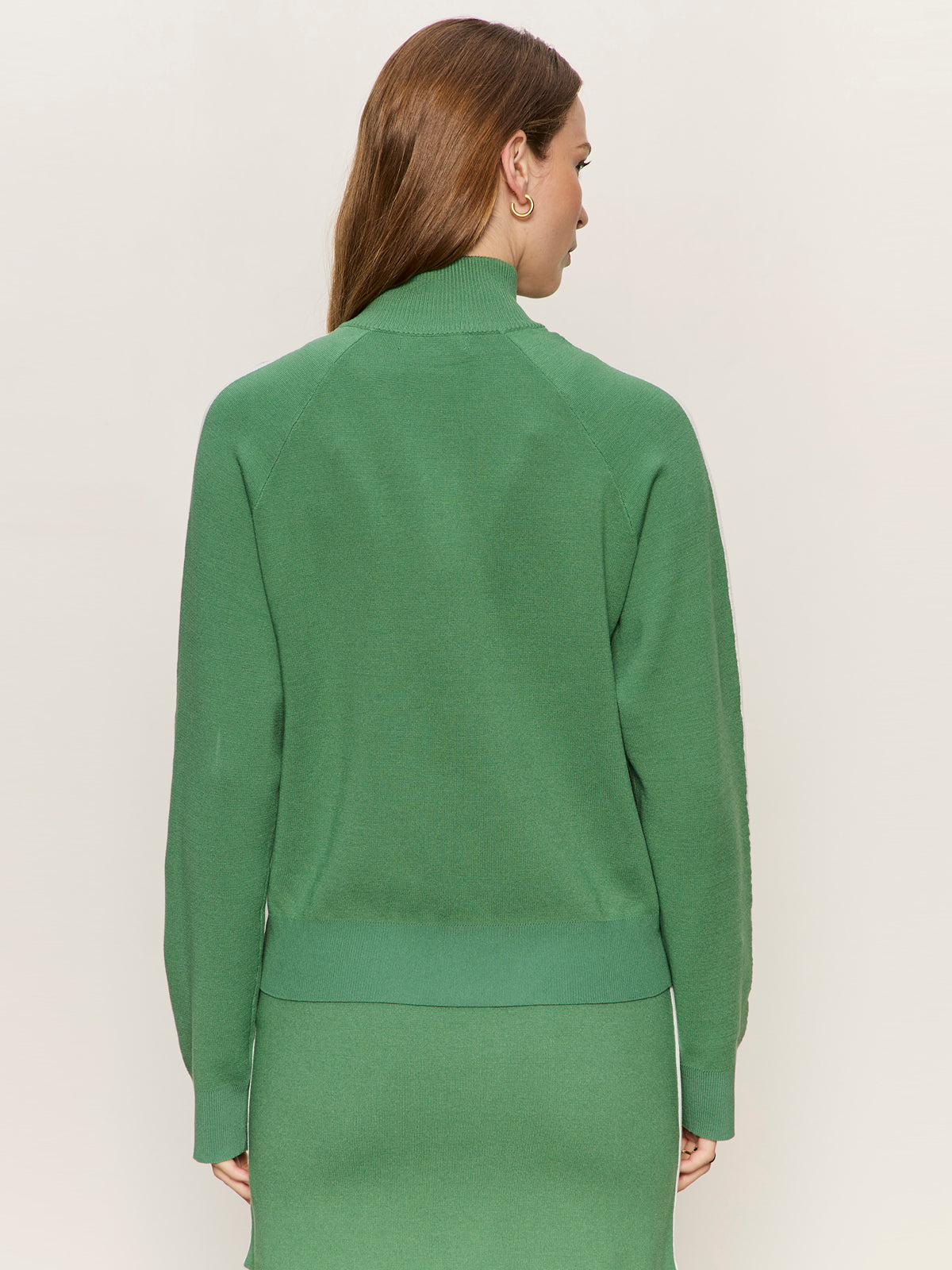 Places To Be Knit Track Jacket Green Juice/Chalk | Sanctuary Clothing