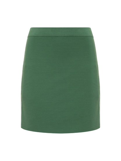Places To Be Knit Track Skirt Green Juice/Chalk | Sanctuary Clothing