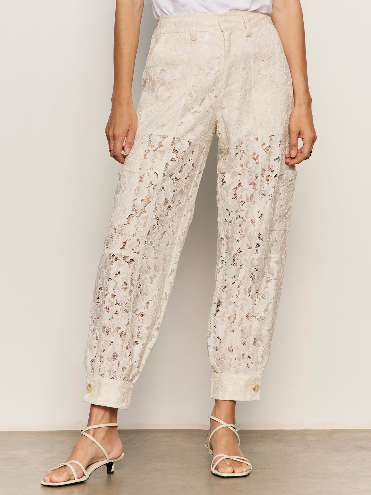 SOFT VOLUME LACE PANT COLLAGEN | Sanctuary Clothing