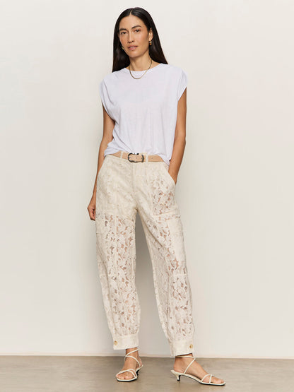 SOFT VOLUME LACE PANT COLLAGEN | Sanctuary Clothing