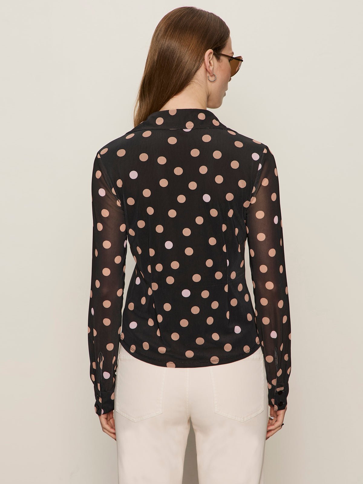 Fitted Mesh Button Down Top Popspot | Sanctuary Clothing