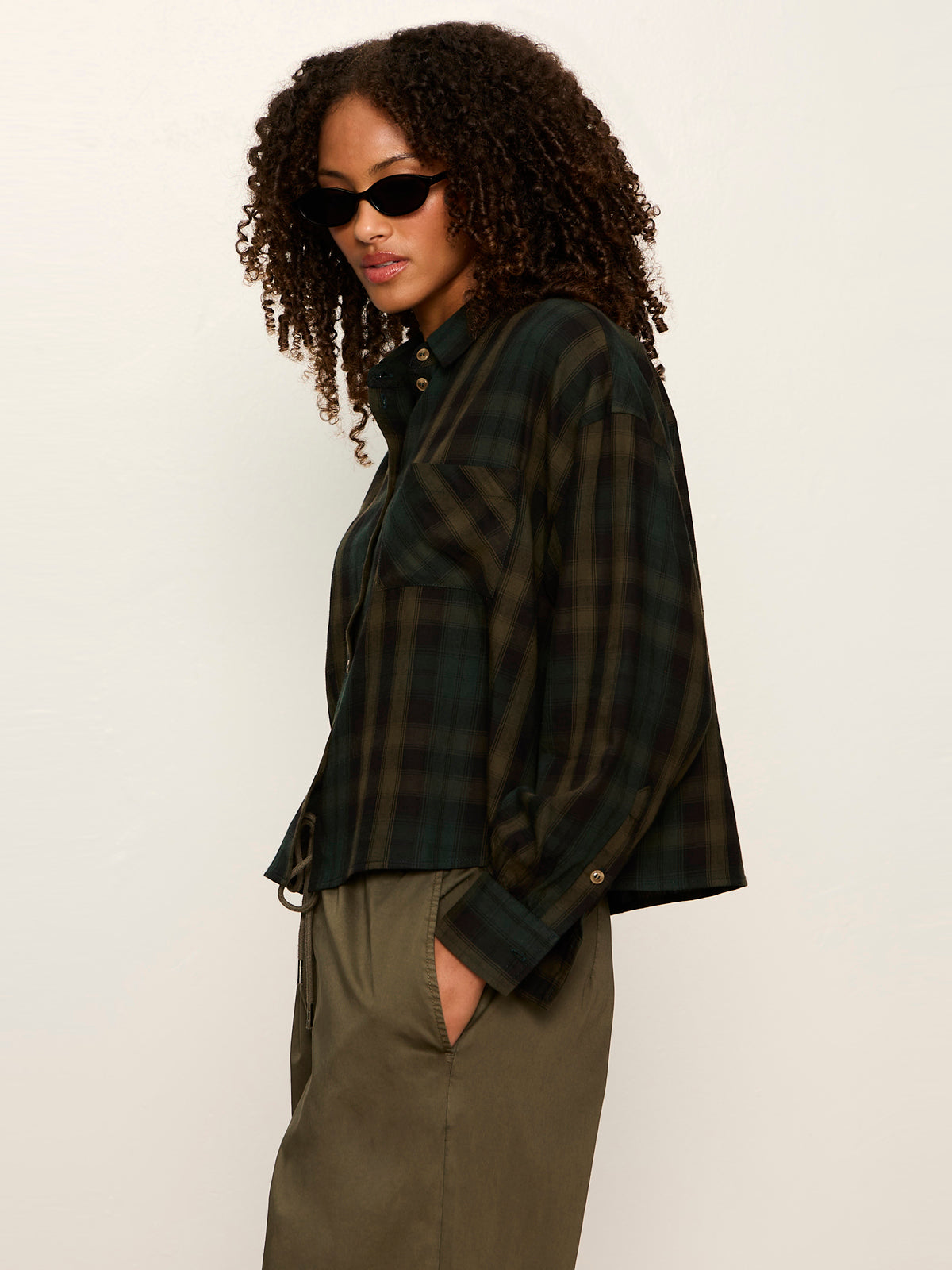 The Autumn Edit Flannel Top Forest Plaid | Sanctuary Clothing