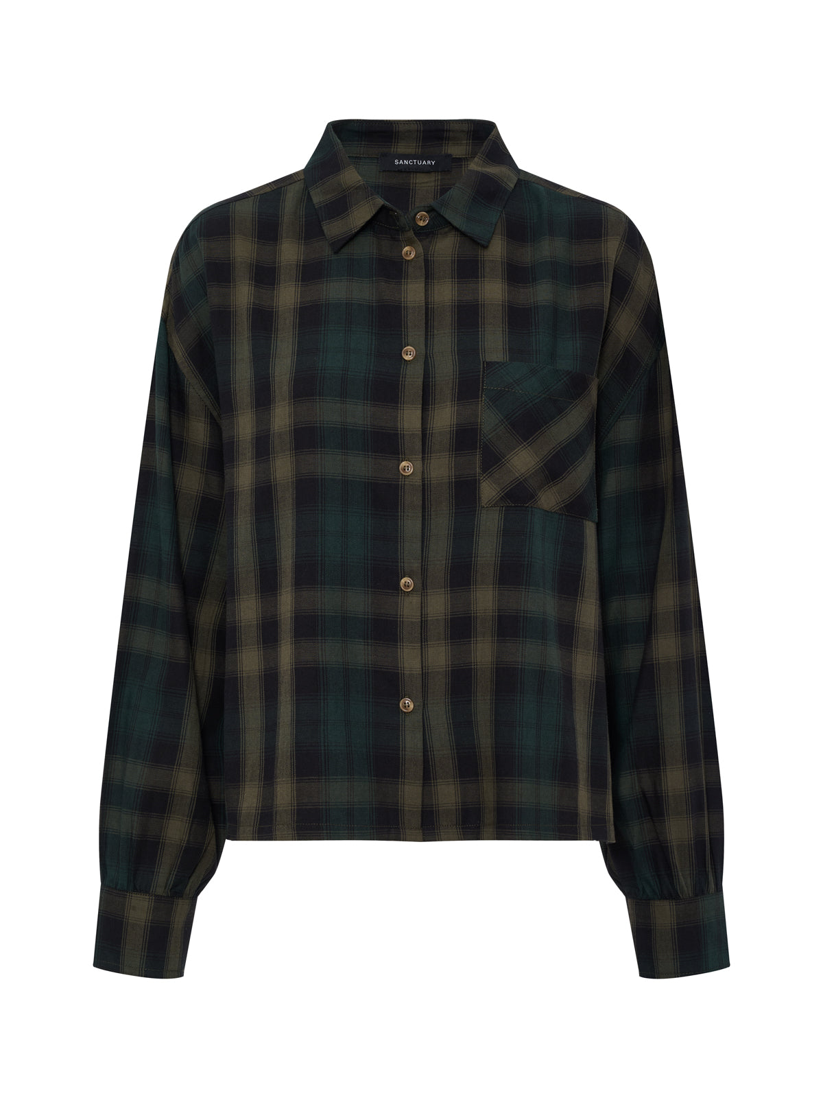 The Autumn Edit Flannel Top Forest Plaid | Sanctuary Clothing