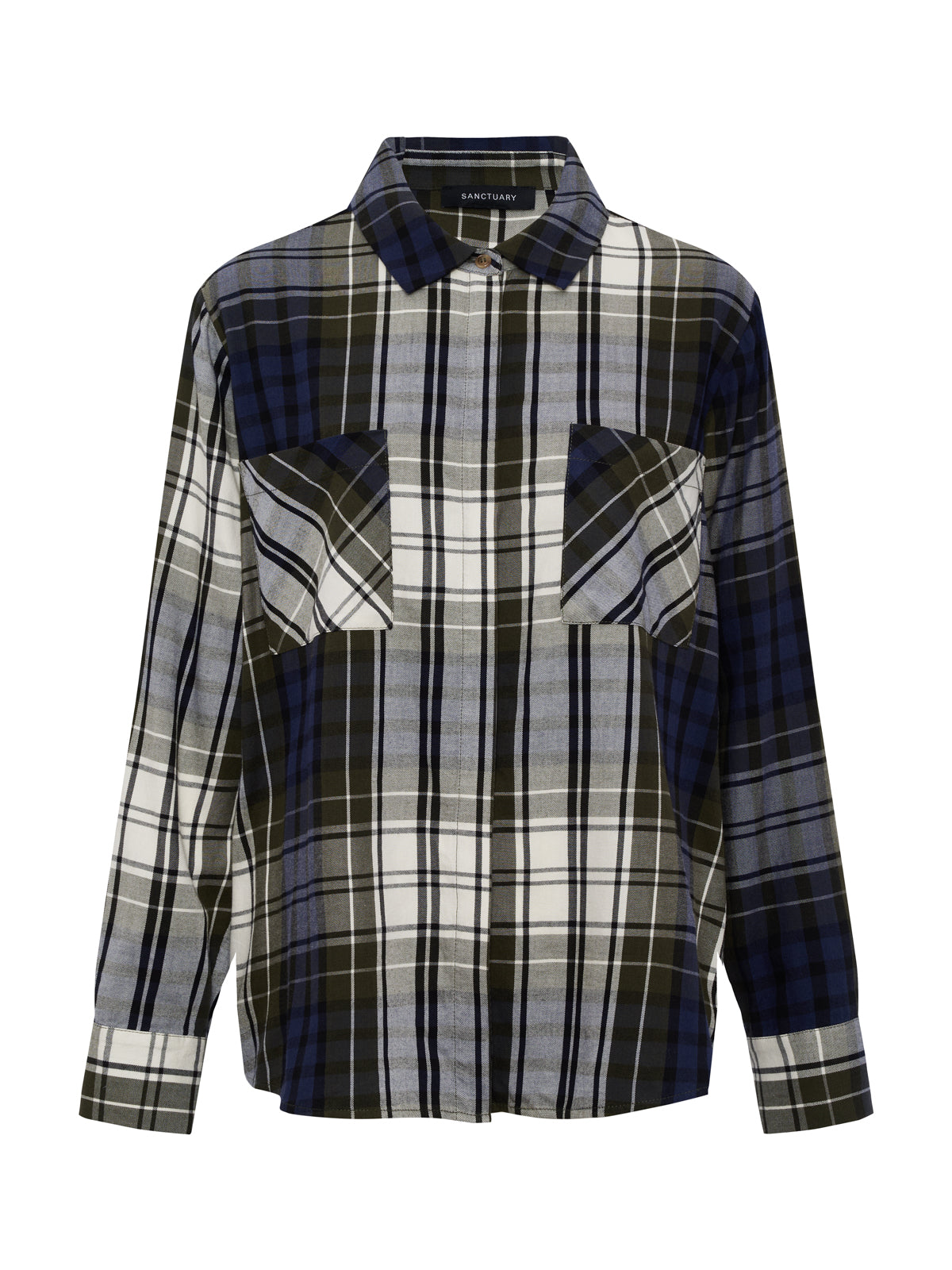 The City Plaid Shirt True Green Plaid | Sanctuary Clothing