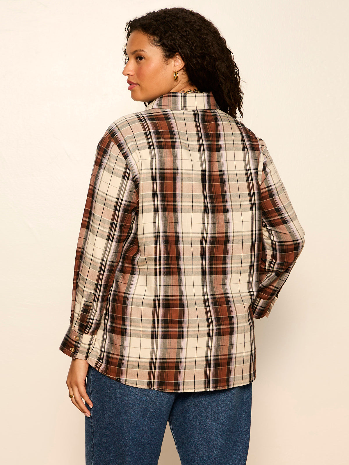 The City Plaid Shirt Haze Plaid Extended Sizing | Sanctuary Clothing