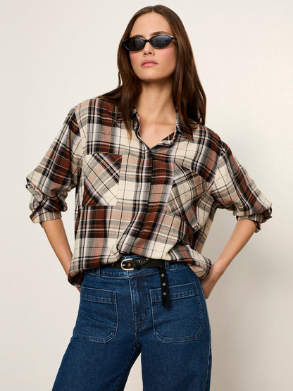 The City Plaid Shirt Haze Plaid | Sanctuary Clothing