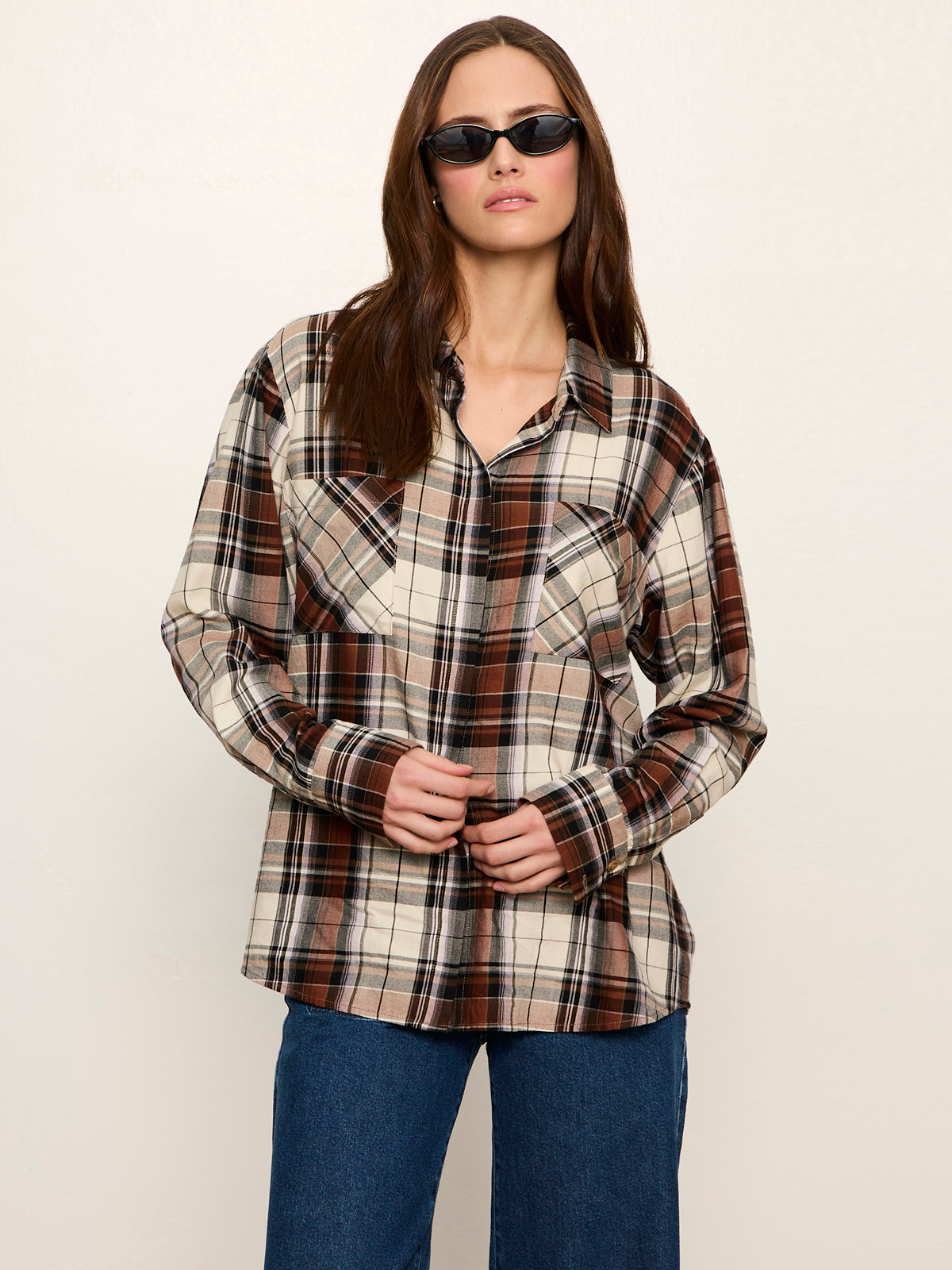 The City Plaid Shirt Haze Plaid | Sanctuary Clothing