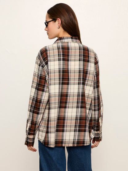 The City Plaid Shirt Haze Plaid | Sanctuary Clothing