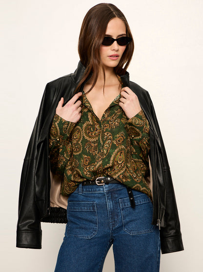 Uma High Neck Silk Shirt Decoratif | Sanctuary Clothing