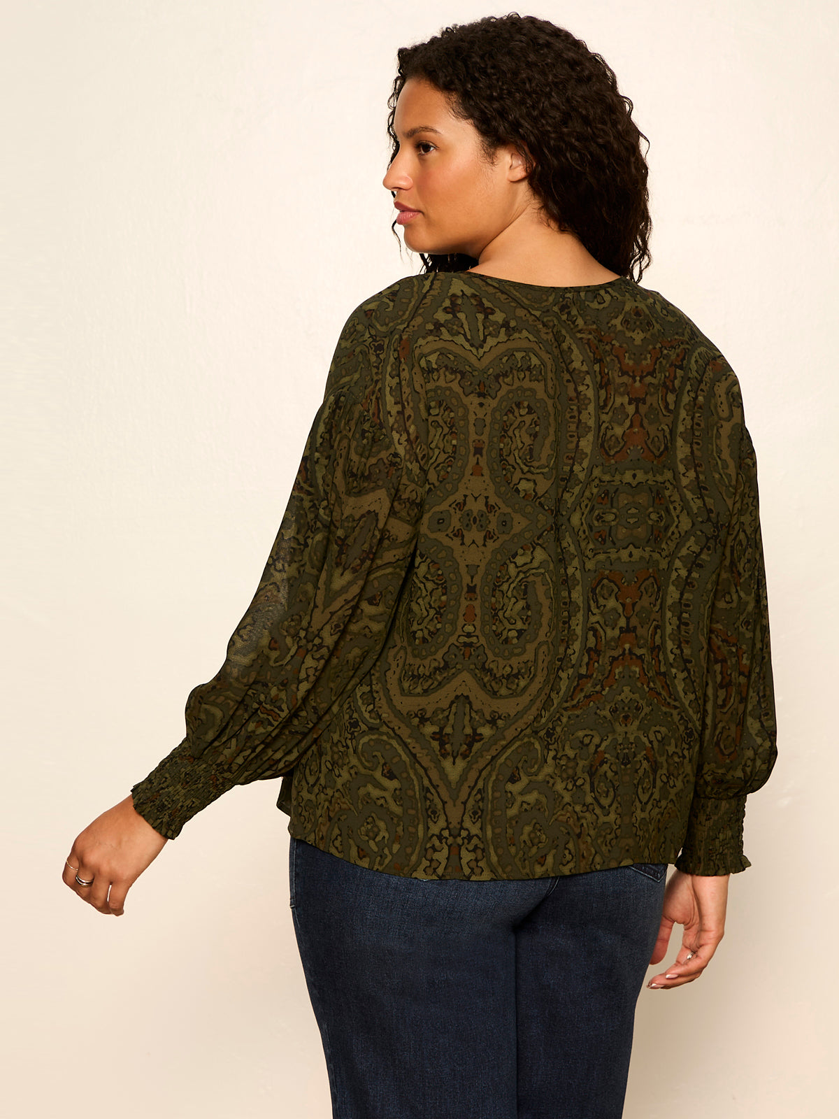 THE MOMENT VOLUME BLOUSE MIDNIGHT MOSS | Sanctuary Clothing