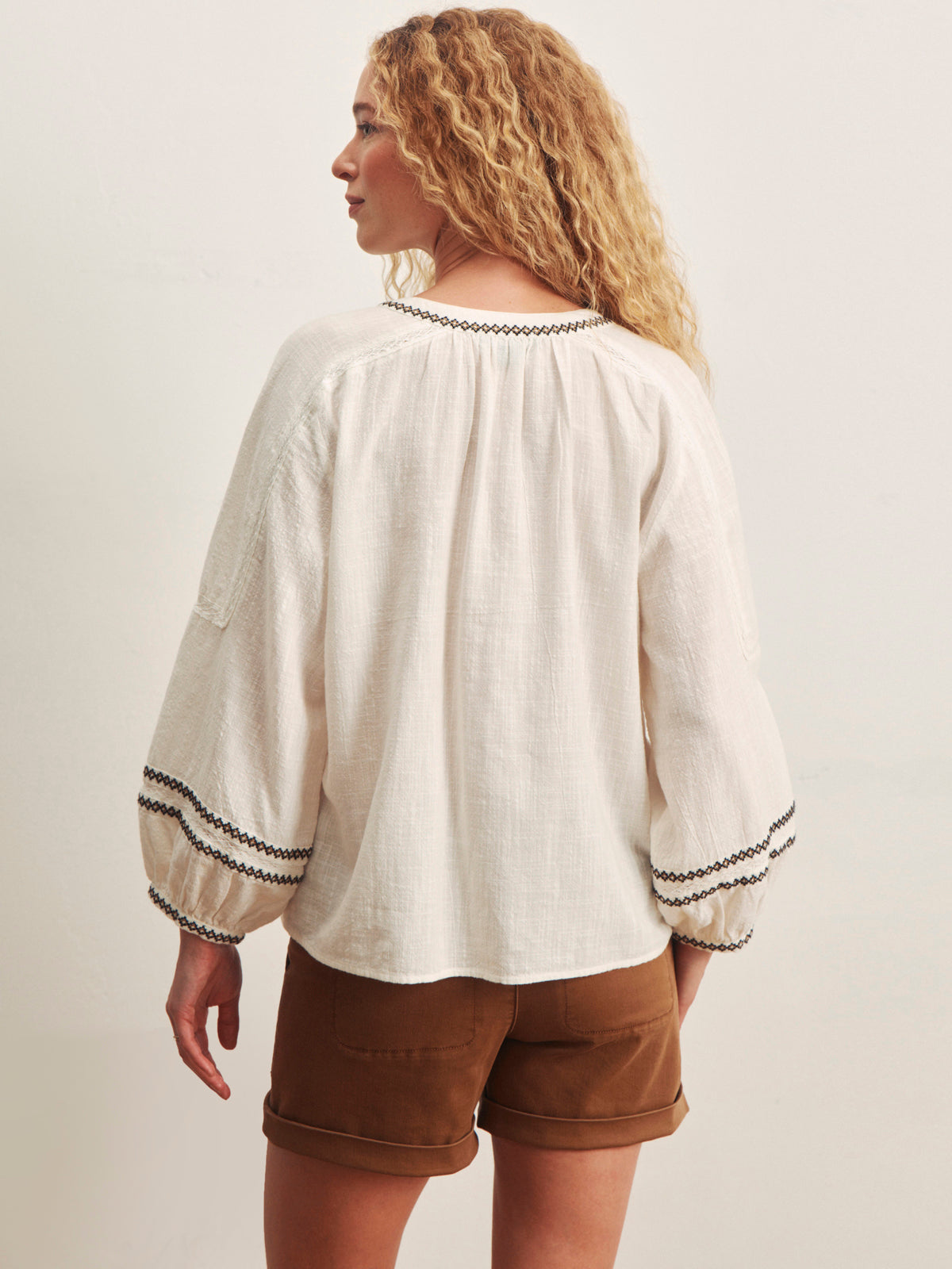RETREAT EMBROIDERED BLOUSE CHALK | Sanctuary Clothing