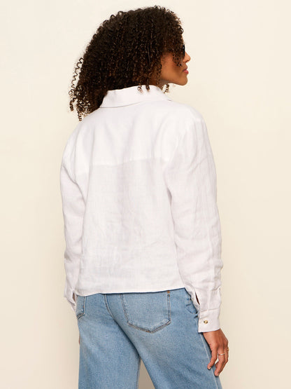 MORE LOVE LINEN TIE TOP WHITE | Sanctuary Clothing