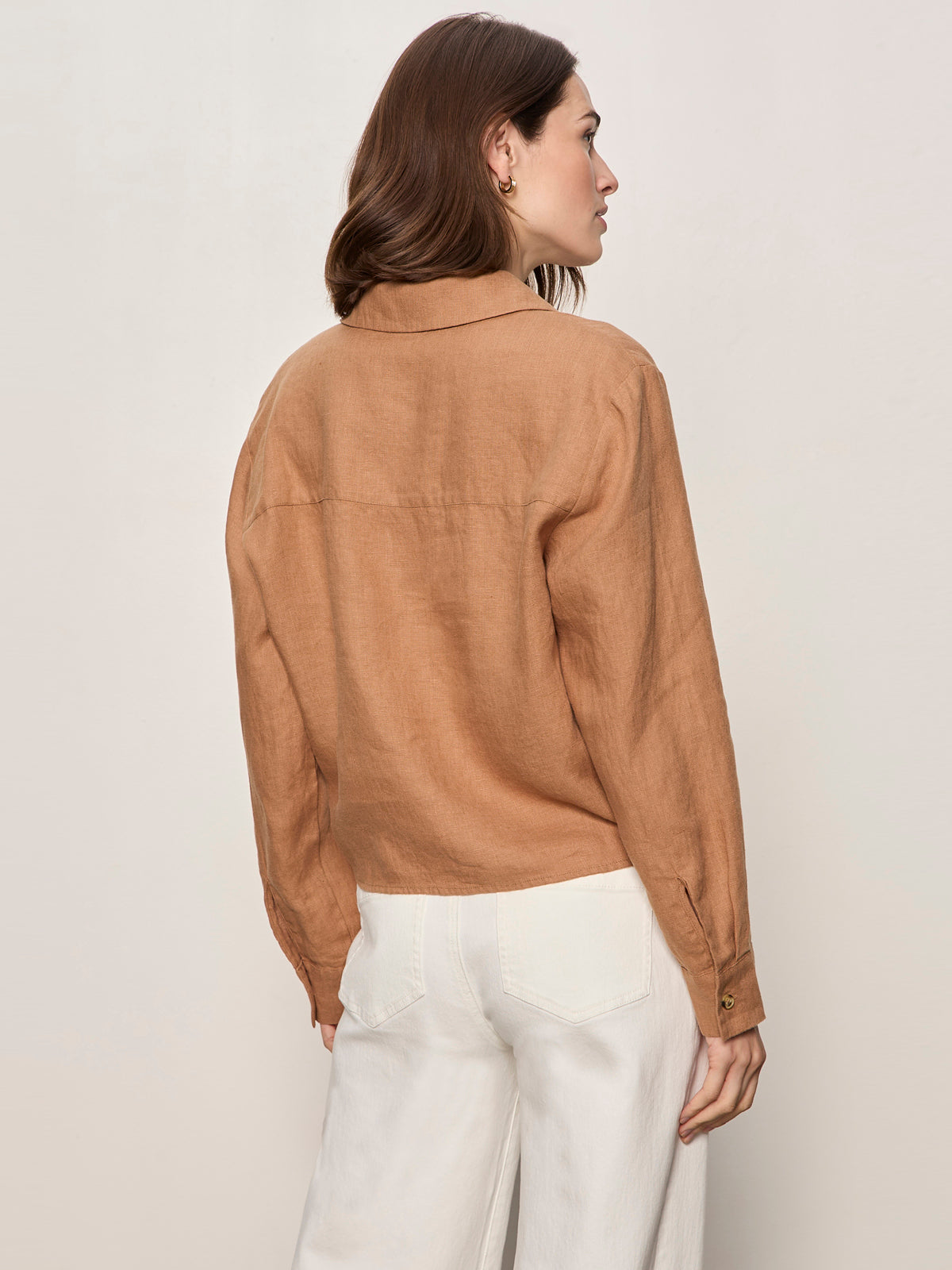 MORE LOVE LINEN TIE TOP TOASTED COCONUT | Sanctuary Clothing