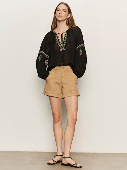 RAYE EMBROIDERED BLOUSE BLACK | Sanctuary Clothing