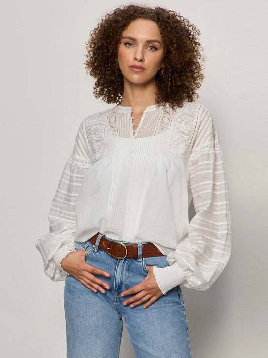 ADORE YOU EMBROIDERED BLOUSE WHITE | Sanctuary Clothing