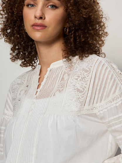 ADORE YOU EMBROIDERED BLOUSE WHITE | Sanctuary Clothing