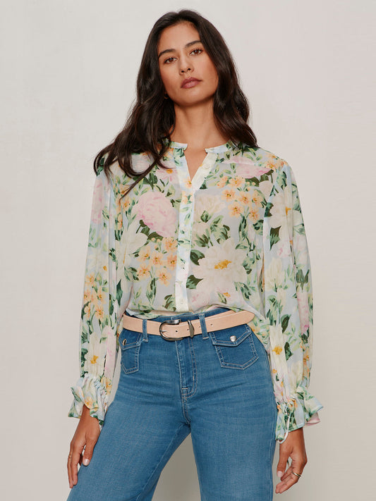 FEMME MUSE BUTTON BLOUSE SPRING FLORAL | Sanctuary Clothing