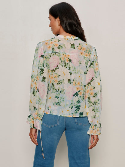 FEMME MUSE BUTTON BLOUSE SPRING FLORAL | Sanctuary Clothing