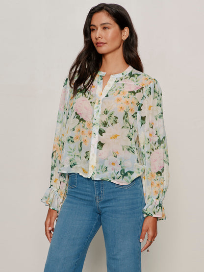 FEMME MUSE BUTTON BLOUSE SPRING FLORAL | Sanctuary Clothing